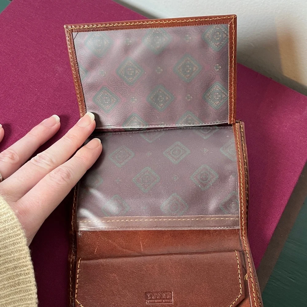 Vera Pelle Young Exclusive 3 Fold‎ Brown Genuine Leather Men's Wallet Italy